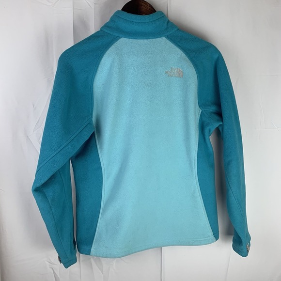 The North Face Teal Blue Fleece Full Zip Jacket Womens Medium - Picture 12 of 14